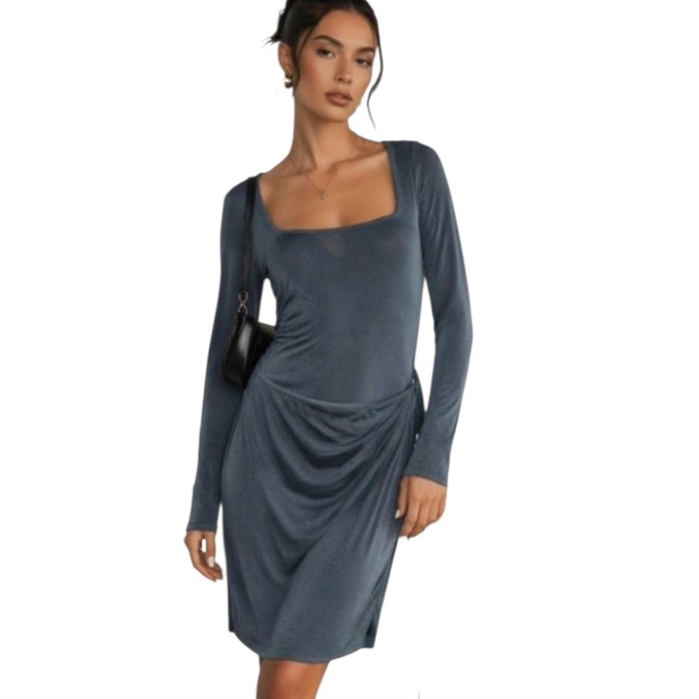 Princess Polly Long Sleeve Square Neck Dress
